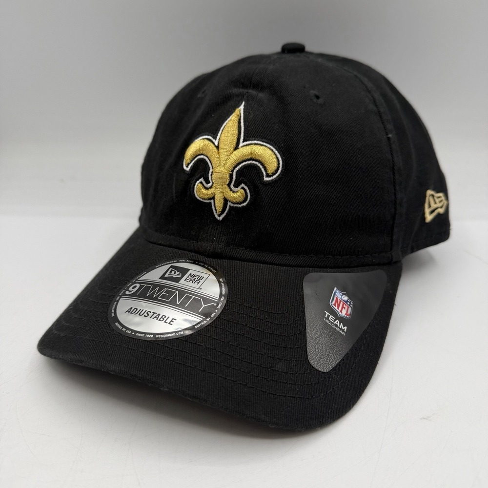 New Era 9Twenty New‎ Orleans Saints Hat Cap Black Strapback Adjustable NFL NWT